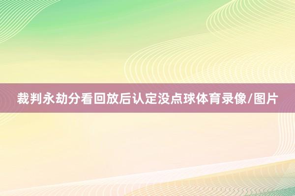 裁判永劫分看回放后认定没点球体育录像/图片