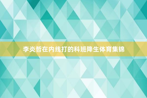 李炎哲在内线打的科班降生体育集锦