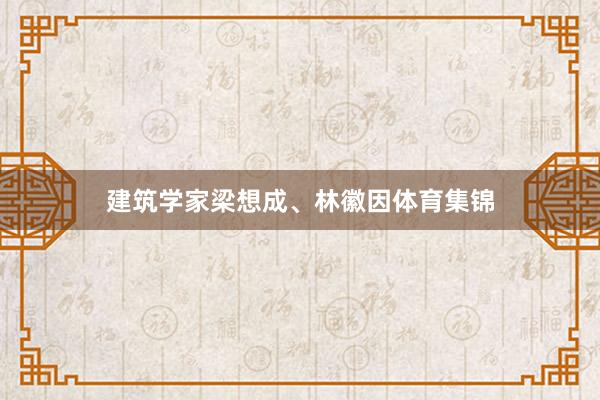 建筑学家梁想成、林徽因体育集锦