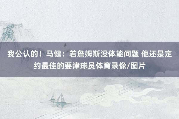 我公认的！马健：若詹姆斯没体能问题 他还是定约最佳的要津球员体育录像/图片