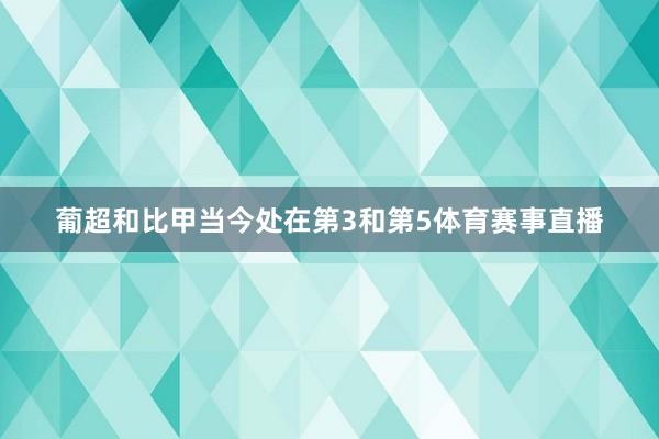 葡超和比甲当今处在第3和第5体育赛事直播